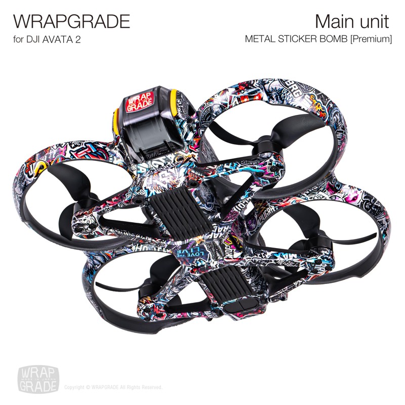 WRAPGRADE Pegatinas de piel compatibles con DJI Avata 2 (bomba