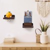 PHOENANCEE Small Floating Shelves for Wall, Set of 8, Wooden