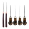 6 Pieces Punch Numbers Slim Mahogany Awls Pumpkin Awl Wood