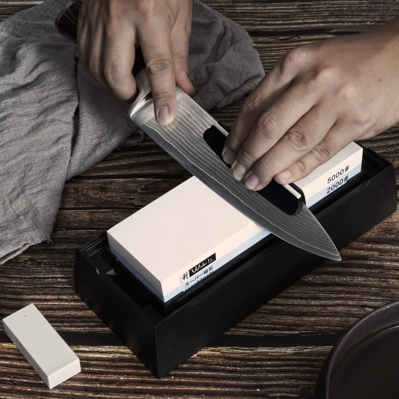 Wakoli Grinding Stone Grit #2000/5000 with Grinding Aid, Straightening Stone,