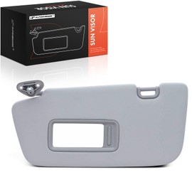 A-Premium Driver Left Side Sun Visor Compatible with Subaru Impreza 2008 2009 2010 2011 2012 2013 2014 - with Vanity Mirror, Without Vanity Light, Gray Color - Replaces 92011FG032ME, 92011-FG032-ME