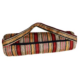 Handwoven Striped Yoga Mat Bag, 150cm x 15cm, Multicolour