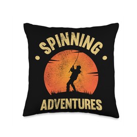 Angler, Fischer, Angel Fish Fish Outifts And Gifts Angel, Angler Fisherman Outfit Bass Fishing Throw Pillow, 16x16, Multicolor