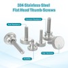 sourcing map M4x30mm Knurled Thumb Screws, 304 Stainless Steel Diamond