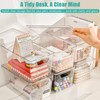 6 Pack Small Clear Storage Bins with Lids, Acrylic Arts