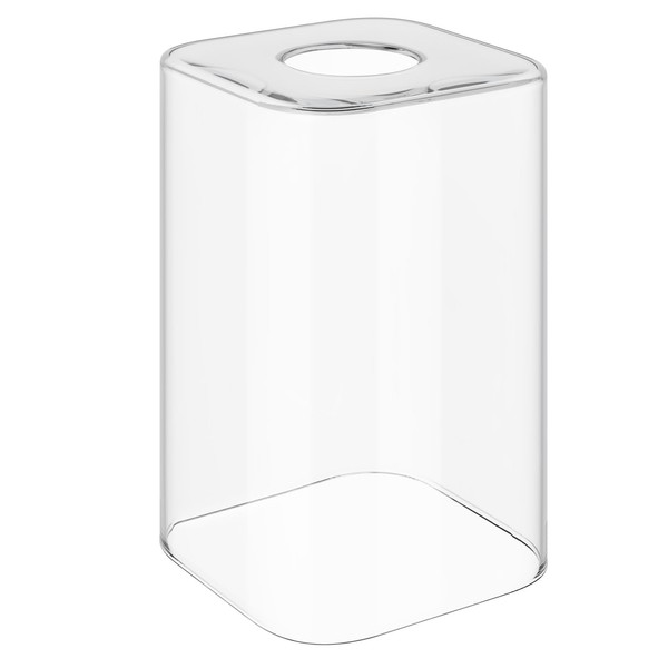 1PCS Square Glass Lamp Shade, L3.94" x H5.91" Clear Glass
