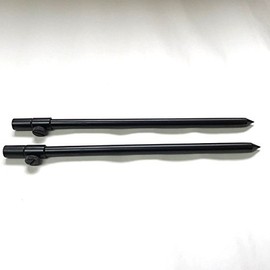 2 x 30-50cm Black Carp Coarse Aluminium BankSticks Bank Sticks Fishing Lidsters