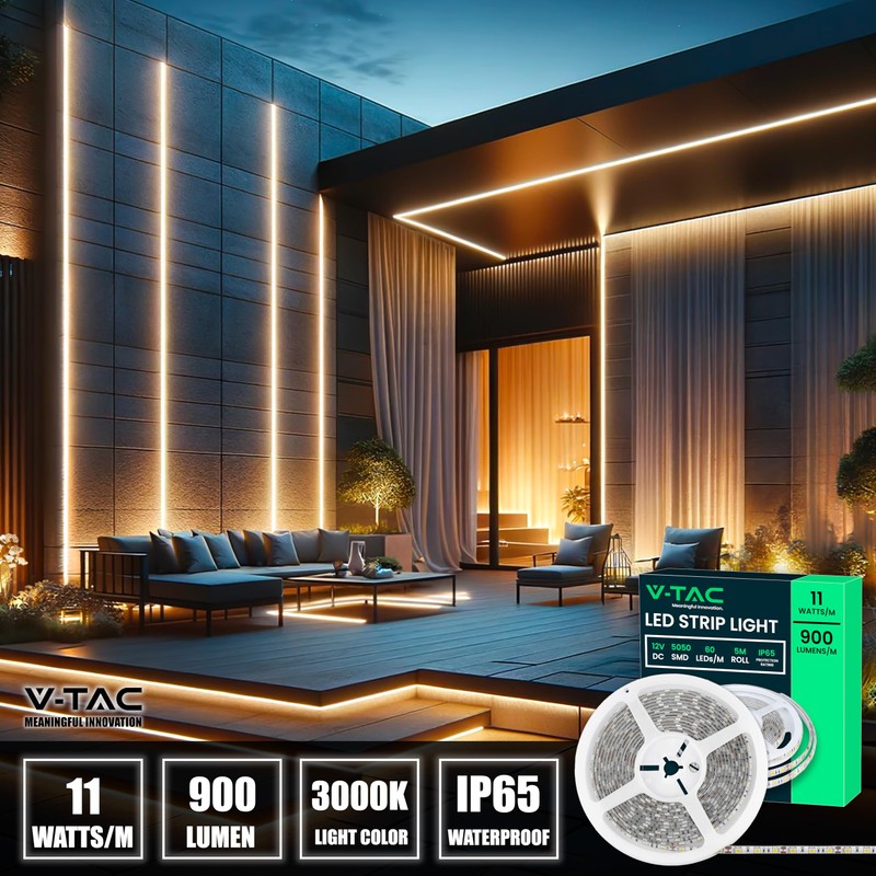 V-TAC Striscia Led da Esterno IP65 Impermeabile 12W - 5