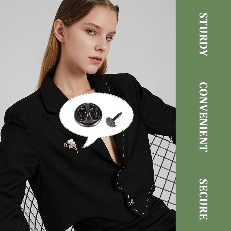 JANYUN 120 Pairs Silver Butterfly Clutch Tie Tacks Pin Back