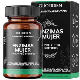 Quotidien | Enzimas Digestivas con Probióticos y Prebióticos | Amplio Espectro | Diseñado por Mujeres | Premium | Vegano | Digestive Enzymes