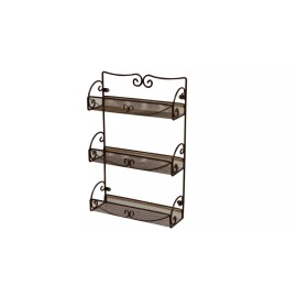 vic_space1 3 Tier Kitchen Rack Wall Mount Spice Holder Shelf Storage Cabinet Jar Organizer