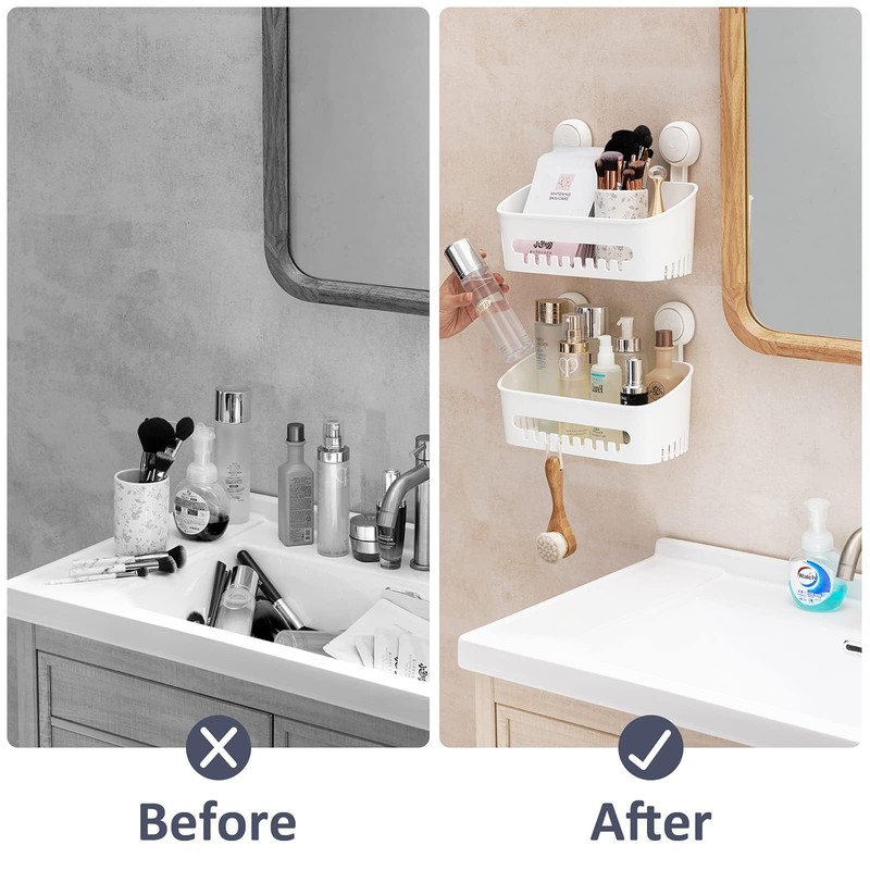 TAILI Shower Caddy Bathroom Shelves Max Hold 10KG No Drilling