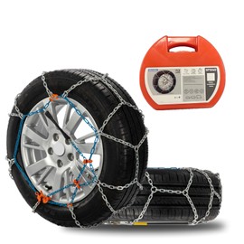 SNOCATENA Snow Chains for Car,Universal Emergency Tire chains - Set of 2