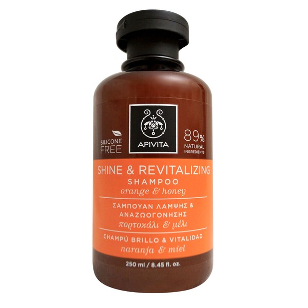 Apivita Shine & Revitalizing Shampoo with Orange & Honey 8.45 OZ