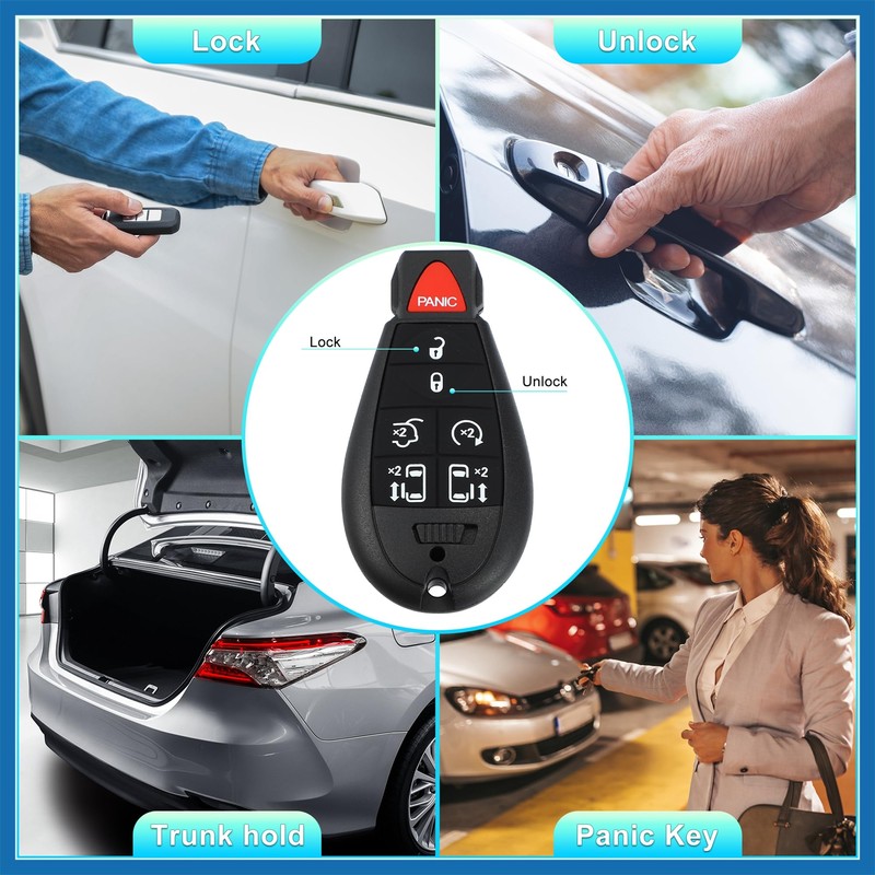 A ABSOPRO Car Key Case 7 Buttons Remote Control Car
