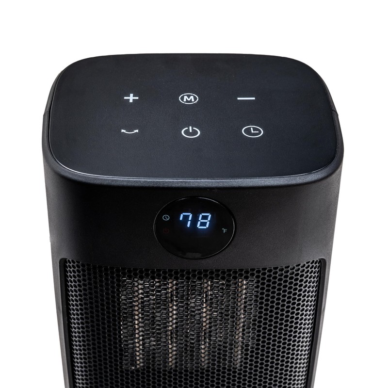 Comfort Zone Oscillating Desktop Heater with Remote Control for Indoor