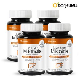 Loniwell (현대Hmall)로니웰리버케어 밀크씨슬 90정 x 4개 (총 12개월분) (Reduction Hmall) Roniewell Liver Care Milk Thistle 90 Tablets x 4 Packs (Total 12-Month Supply)