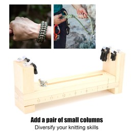 Locadence Wood Bracelet Jig, Adjustable Length Jig Bracelet Maker Wooden Frame Kit with Tool Bag, Umbrella Rope Bracelet DIY Paracord Jig Woven Frame Outdoor Knitting Tool