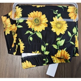 No Boundaries Medium (7-9) Ankle Legging No Boundaries NOBO Sunflower Black Yellow 29" Inseam