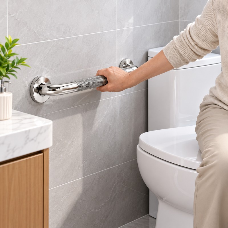 Stainless Steel Grab Bar for Bathroom Support – Anti-Slip Wall-Mounted