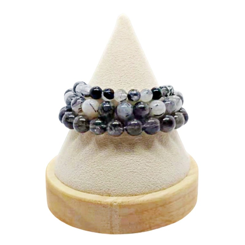Hyggestone (self-produced product) Natural Stone Black Needle Quartz Black Rutilated