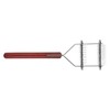 Pet Dematting Comb 2 Rows Stainless Steel Blades Wooden Handle