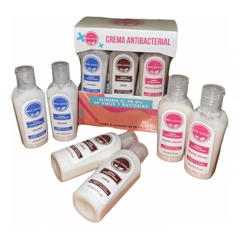 Medi-Shield Crema Antibacterial Manos Paquete 12 Piezas Medi-shield