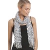 Central Chic Women's Stunning Sequin Evening Scarf - In Silver