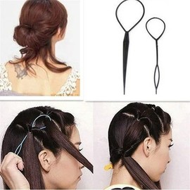 Premium Quality 2pcs Women Girls Topsy Tail Hair Braided Ponytail Maker Easy Styling Tools Hair Extension Wig Accessories