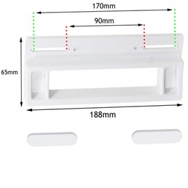 SPARES2GO Door Handle For Logik Fridge Freezer (190mm, White)