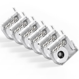 Phomemo M960 M950 Label Tape x 6 - Compatible with Brother P-Touch M Tape M-K231 MK-231 MK231 M-K231S,12mm x 4m,Black on White,Compatible with Brother PT-M95 PT-85 PT-70BM PT-90 PT-65(T3M11,6 Pack)