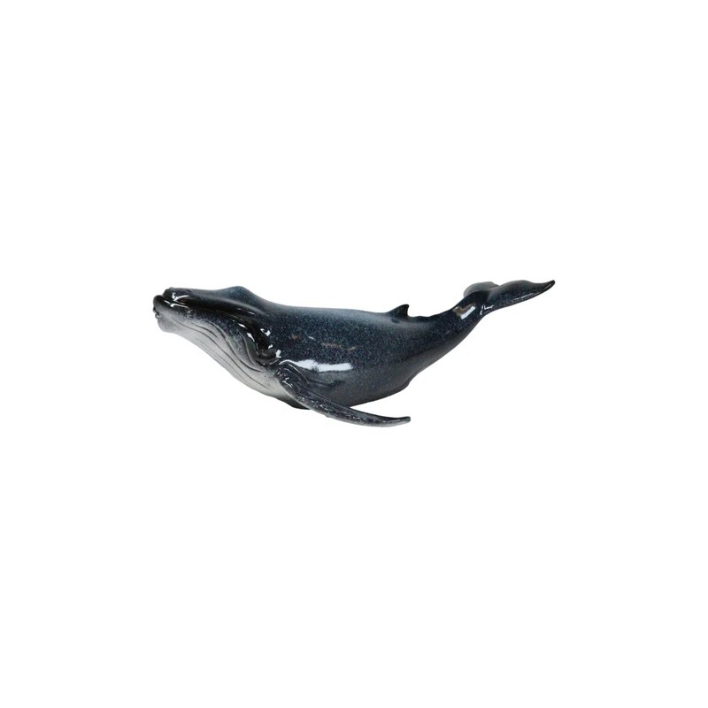 Large Nautical Ocean Marine Baleen Blue Humpback Whale Swimming Figurine
