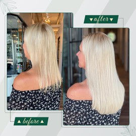 RUNATURE Blonde Weft Hair Extensions Human Hair 22 Inch Straight Weft Human Hair Extensions Ice Blonde Hair Weft Extensions Hand Tied Weaving Bundles Long Sew in Hair Extensions Remy Hair 100G