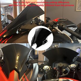 Windshield for NINJA500 SE 2024 2025, PSLER Windscreen Double Bubble Wind Deflector Protector Fairing for NINJA500 SE Ninja 500 2024 2025 (15" Black)