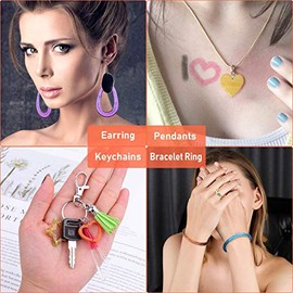 Moldes de resina para joyería, kit de fabricación de aretes Paxcoo de 678 piezas con 28 moldes de epoxi y 650 ganchos para aretes, anillos de salto para colgantes, manualidades de resina, aretes DIY