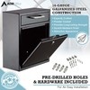 AdirOffice Wall Mount Mailbox - Mailbox with Lock and Keys-