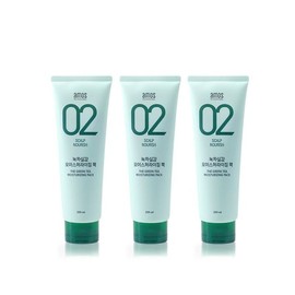 Amos Green Tea Real Feel Intensive Moisture Pack 250g 3 Packs (C) / 아모스 녹차실감 인텐시브 모이스처 팩 250g 3개 (C)