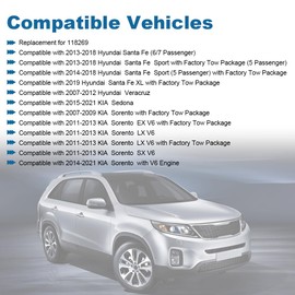 WATERWICH 4-Pin Trailer Wiring Harness Compatible with 2013-2018 Hyundai Santa Fe/ 2007-2012 Hyundai Veracruz/ 2015-2021 KIA Sedona/ 2007-2020 Sorento Replacement for 118269