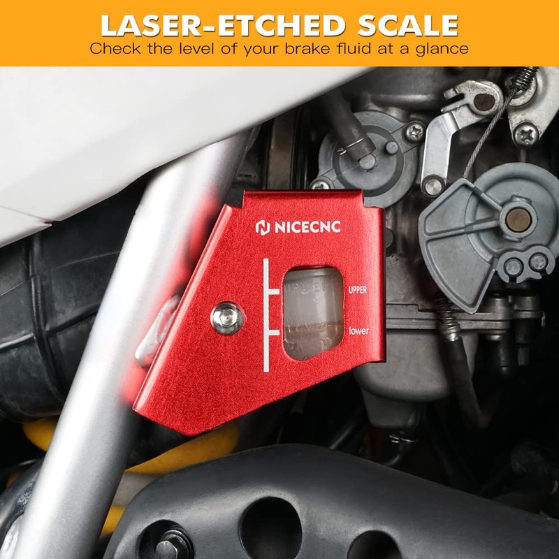 NICECNC Red Rear Brake Reservoir Guard Compatible with Honda XR650L