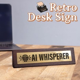 Boxer Gifts AI Whisperer Novelty Desk Sign - Funny Office Gift for Colleague Secret Santa - Joke Artificial Intelligence ChatGPT Accessories