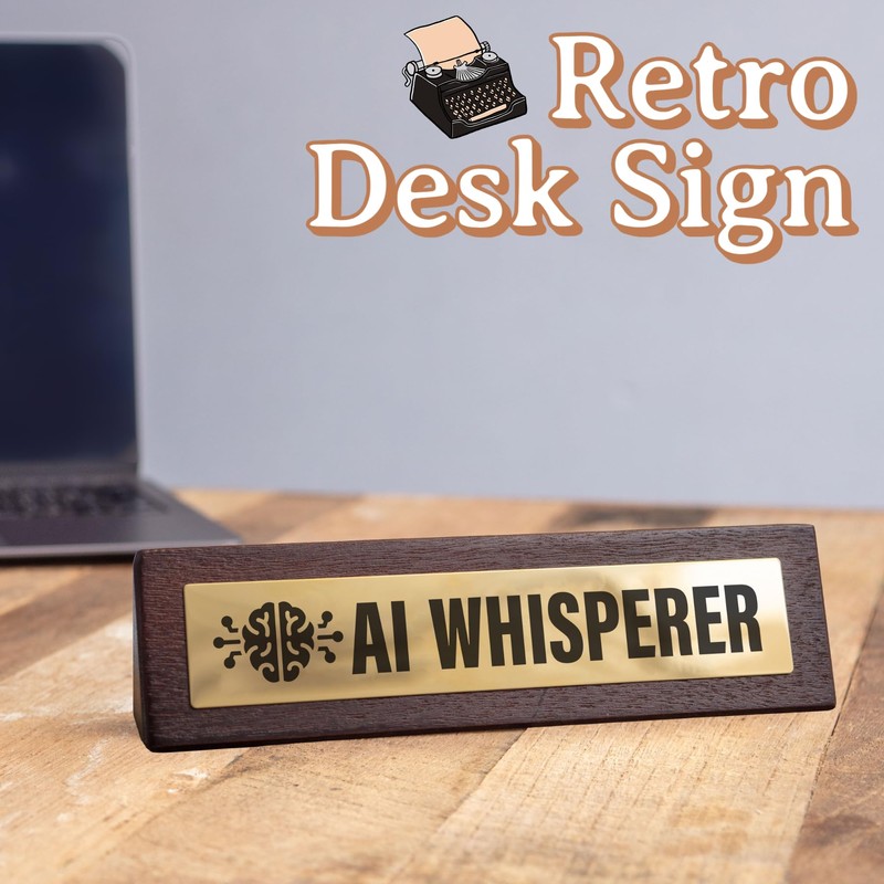 Boxer Gifts AI Whisperer Novelty Desk Sign - Funny Office