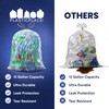 Plasticplace 32-33 Gallon Recycling Bags │ 0.9 Mil │ Clear