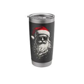 Cool Santa Clause Christmas Funny Santa Sunglasses Men Boys Stainless Steel Insulated Tumbler