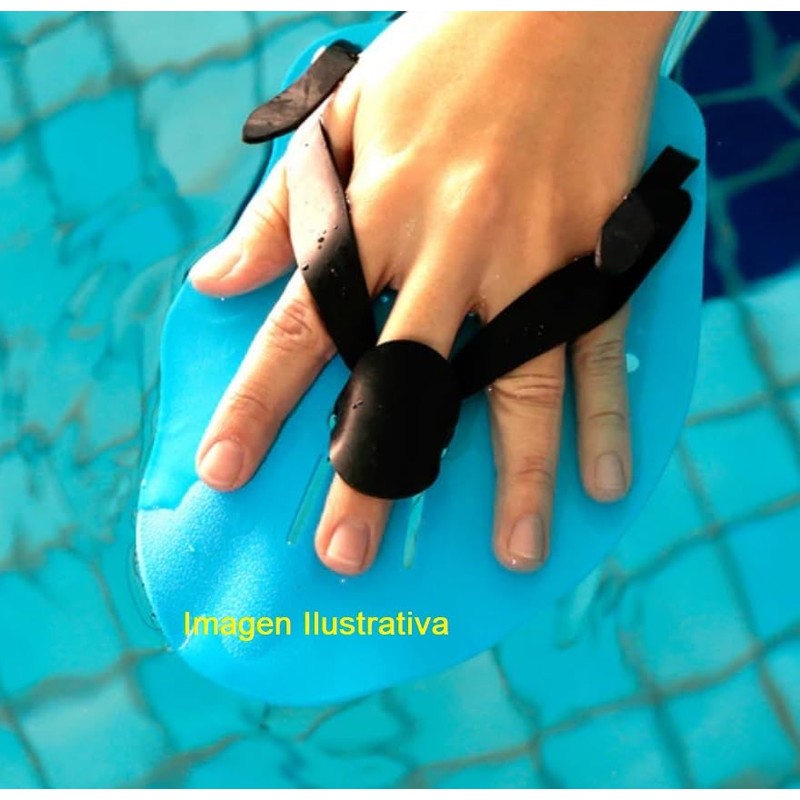 escualo Paletas para Natación Plus Negra, unitalla