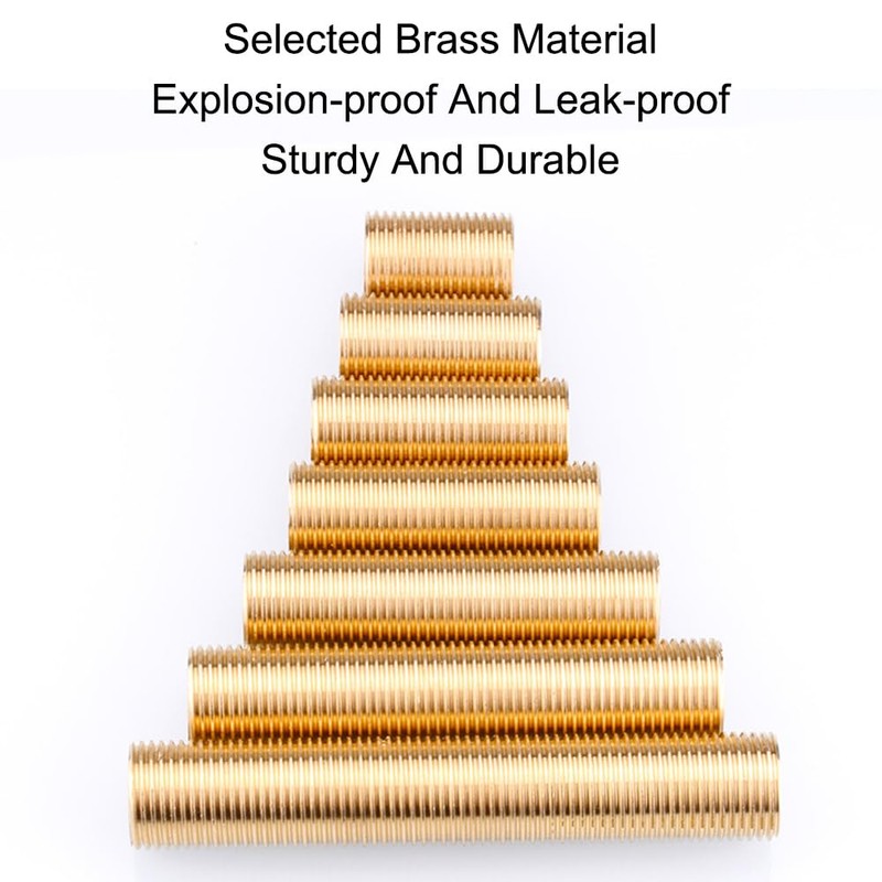 SEIWEI Male Close Pipe Nipple Threaded Brass Running Thread Nipple