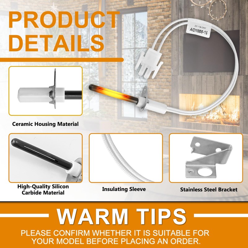 Cenipar 903110A 903110 Furnace Hot Surface Ignitors With Plug, Round