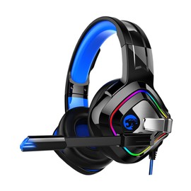 Levemolo Led Gaming Headset with Surround Sound RGB Lighting Over-Ear Headphones for Immersive Gaming Comfortable Noise Cancelling Design