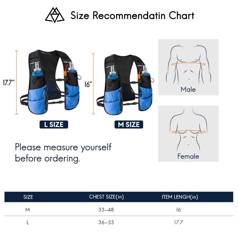 Haimont Hydration Running Vest with 2 Soft Flasks for Hiking