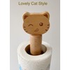 Kitchen Roll Holder, Wooden Paper Towel Holder Free Standing, Cute