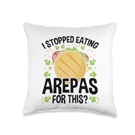 Arepa Flour Venezuelan Snacks Arepa Maker Arepas Grill Throw Pillow